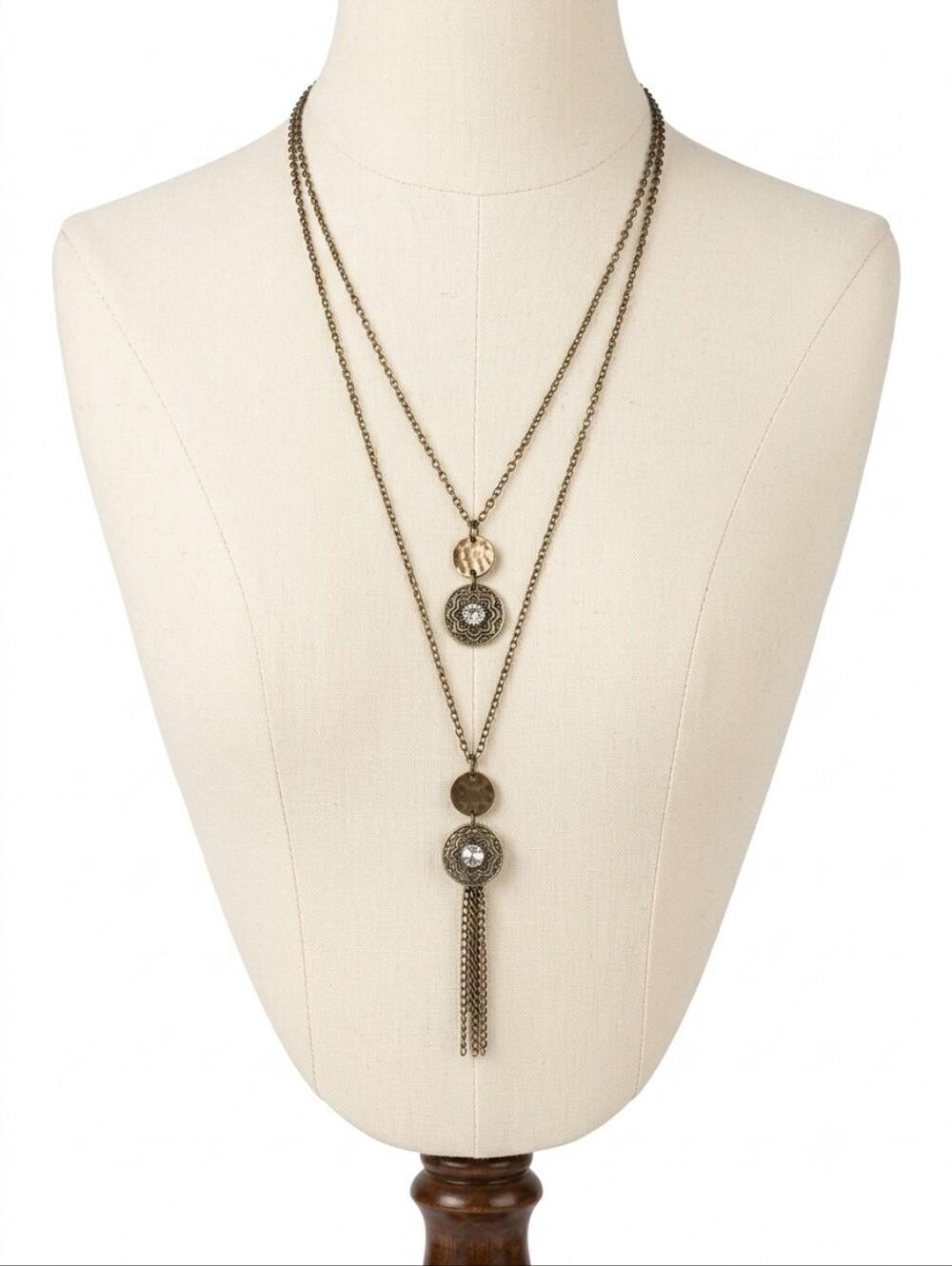 Handcrafted One Of A Kind Mixed Metal Stacked Necklace